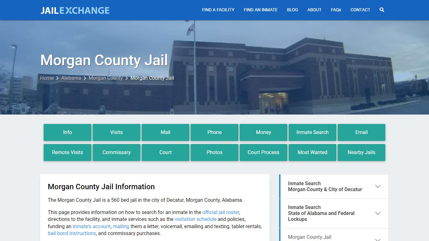 Morgan County Jail, AL Inmate Search, Information